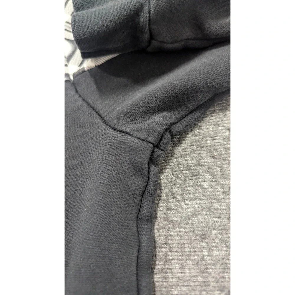 Adidas Originals Hoodie Men Large Black Big Random Trefoil Logo Retro Athleisure